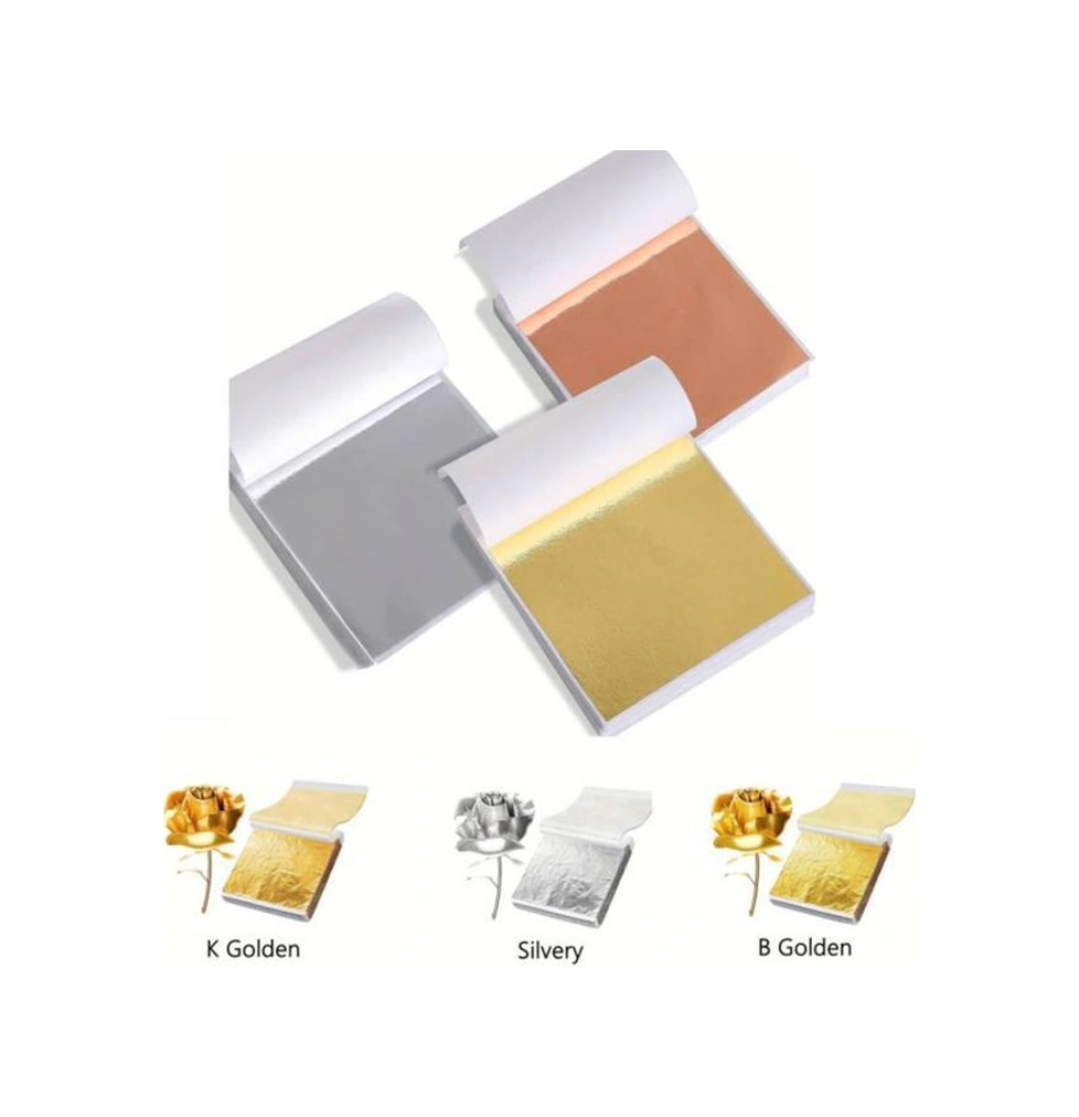 Varak Kaplama Yaprak Metalik Folyo İmitasyon 9x9cm 10lu Paket 7 Champagne Gold R5799f-7 Karışık