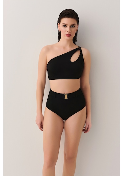 Suwen Tek Omuz Aksesuarlı Bralet Bikini Üst Sbn26450012 Siyah