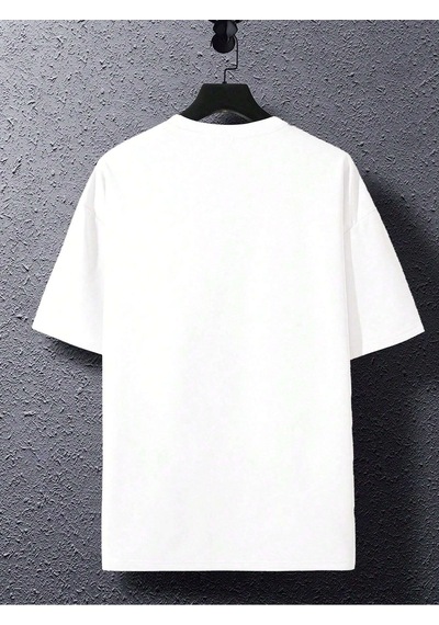 New York 1513 T-shirt - Beyaz Baskılı Oversize Bisiklet Yaka Kısa Kol Tişört Beyaz