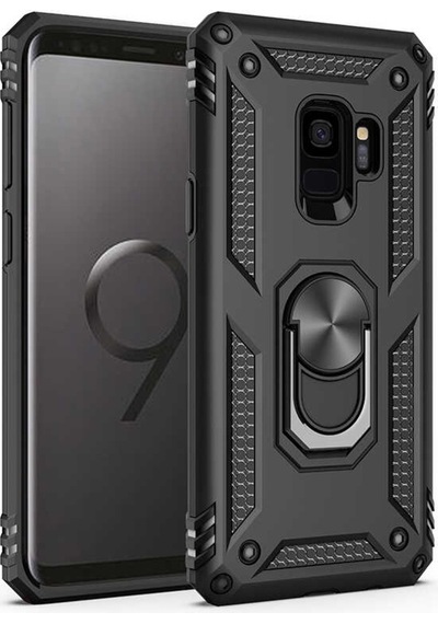 Galaxy S9 Kilif Zore Vega Yüzüklü Standli Zirh Kilif 556702054