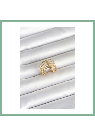 Bşkvirgo 316l Çelik Gold Renk Vintage Model Kadın Yüzük Bsk2026