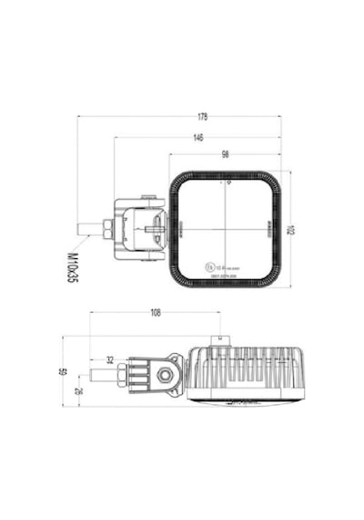 Serko Sq 100cp Led Çalışma Lambası 4 Ledli 12-24v Uyumlu