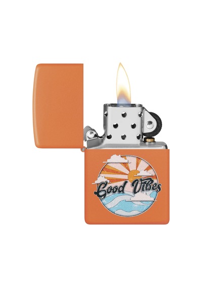 Zippo 231 Good Vibes Design Çakmak - 48847-127471 Kırmızı