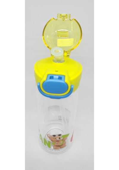 Shotay Dl-24628 620ml Can Pipetli Tritan Yeşil Şeffaf Matara Taşıma Aparatlı Yeşil