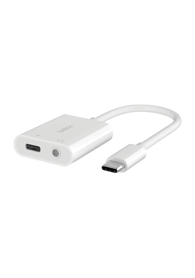 3,5 Mm Ses + Usb-c Şarj Adaptörü, Usb-c 60w Güç Dağıtımlı Kulaklık Adaptörü İphone 15, İpad Pro, Galaxy, Note, Google Pixel, Lg, Xperia Ve Daha Fazlası İçin Hızlı Şarj - Beyaz
