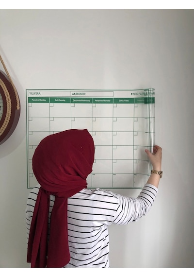 Planlayıcı Akıllı Kağıt Aylık Plan Çizelgesi Kağıt Tahta+Kalem