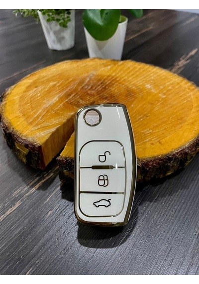 Ford Focus,fiesta,mondeo,cmax,courier Nano Yüksek Kalite Kumanda Kılıfı 3 Buton Beyaz Renk