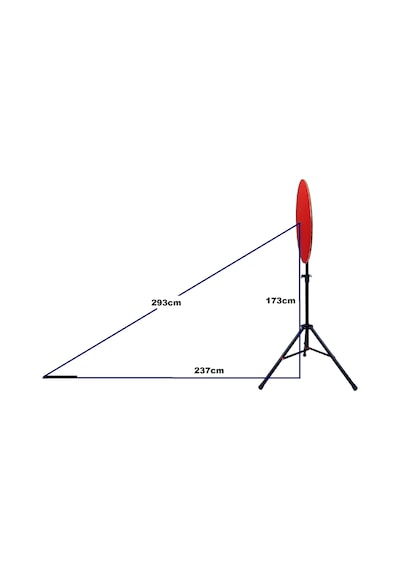 Dartsan TADA21072K Tripod Ayaklı Dart Arkalık Stand Seti Kırmızı