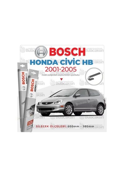 Honda Civic Hb Muz Silecek Takımı 2001-2005 Bosch Aeroeco N11.4509