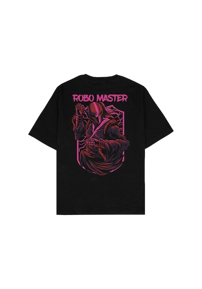 Adrift Robo Master Siyah Oversize Unisex T-shirt Siyah