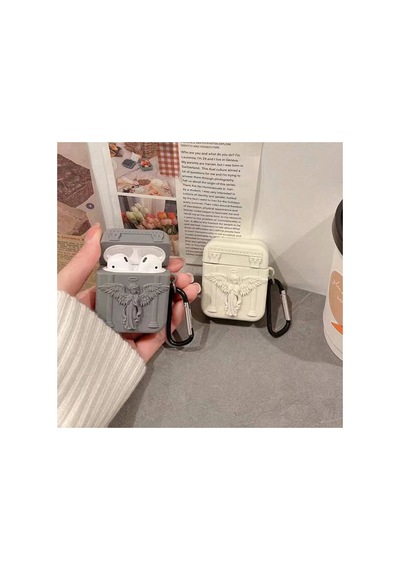 Caseonn Apple Airpods Uyumlu 5 Kılıf Antik Melek Bej