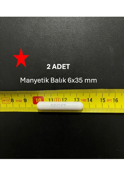 Manyetik Balık 6x35 Mm - Boy:35 Mm - Çap:6 Mm 2 Adet/pk
