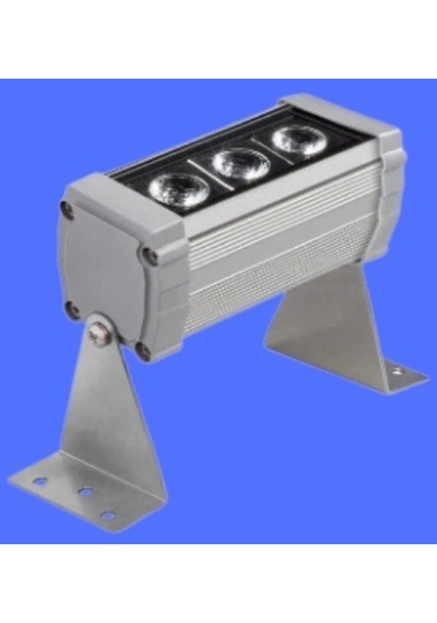 10 Cm 3 Watt Mavi Işık Wallwasher Duvar Boyama Ip65