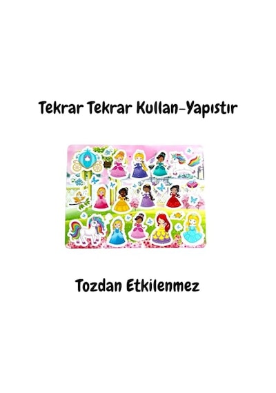 Tekrar Tekrar Kullanılabilen Sticker Princess Garden Abanoz