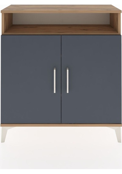 Arges Şifonyer 3 Raflı 2 Kapaklı 88x30x96 Çam-antrasit Çam