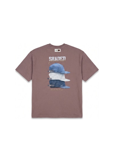 Respire Erkek Shaded Baskılı Oversize T-shirt Kahve