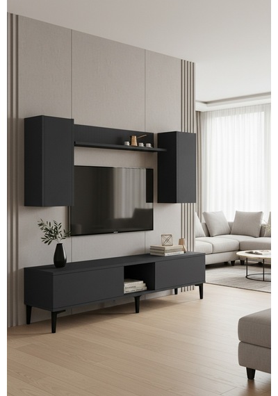 Tvr1599a Aplos Tv Ünitesi Takımı Antrasit 150cm