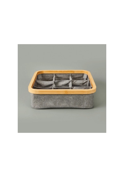 Arow 9 Bölmeli Katlanabilir Sepet Gri 30x30 Cm Çok Renkli