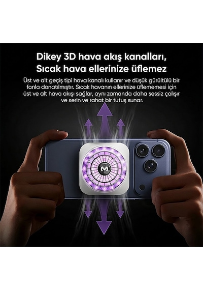 Memo Cx21 18w Manyetik Telefon Soğutucu Rgb Işıklı Yarı İletken Buz Soğutmalı Mobil Oyun Fanı