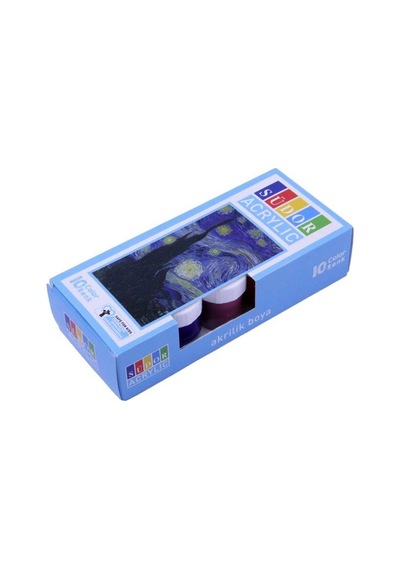 Südor Akrilik Boya 10 Renk Set 10x20ml 22 Çok Renkli
