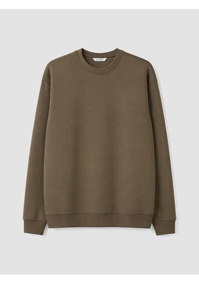 Lcw Vision Haki Bisiklet Yaka Erkek Kalın Sweatshirt