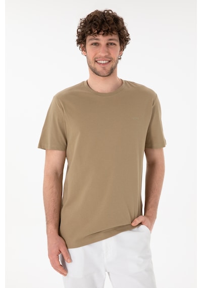 U.S. Polo Assn. Erkek Regular Fit Bisiklet Yaka Haki Basic Tişört 50305928-VR027