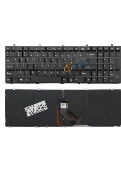 Clevo, Monster A5 V1.1, W370, W670 Notebook Klavyesi Siyah Tr Işıklı / Kl0892ld 43359999