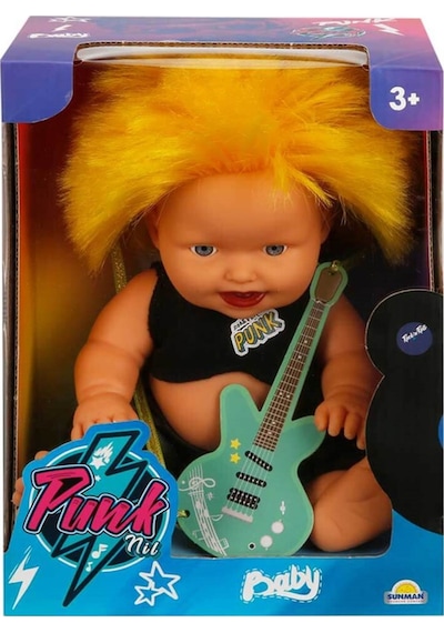 Punk Nil Bebek 23 Cm 23495 Sarı Kirpi Saç