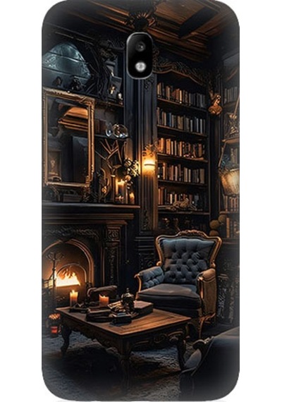 Samsung Galaxy J3 Pro Uyumlu Kütüphane Odası Desenli Silikon Kılıf