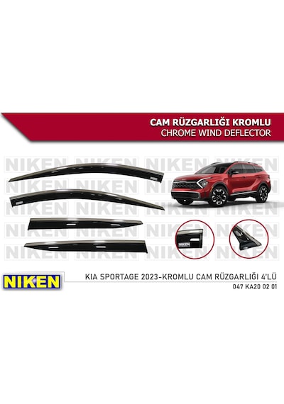 Kia sportage cam rüzgarlığı kromlu 2023+ niken