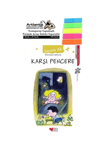 Karşı Pencere Sevim Ak 109 Sayfa Karton Kapak 1 Adet Fosforlu Transparan Kitap Ayraç 1 Paket