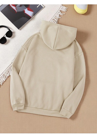 Uyguntarz Unisex Thousand Baskılı Oversize Sweatshirt Bej