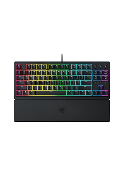 Ornata V3 Tenkeyless - Kompakt Düşük Profil Oyun Klavyesi Meka-membran Anahtarlar, Özel Medya Tuşları, Manyetik Yumuşak Dokunuşlu Bilek Desteği Tr Düzeni Siyah