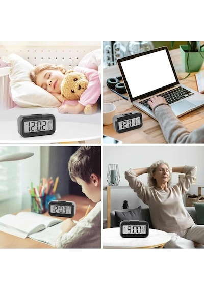 Dijital Işıklı Alarmlı Çalışma Masası Ekran Pilli Çalar Saat Renkli 80627727