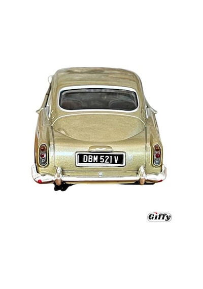 Oyuncak Diecast Metal Aston Martin Db5 Model Araba Kutulu Koleksiyonluk Figür 1:24 Ölçek Bej Ve Yeşil Renk Kahverengi