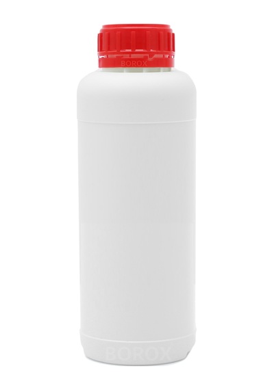 Borox Plastik Yuvarlak Kırmızı Kilit Kapaklı Numune Şişe 50 x 1000 ML
