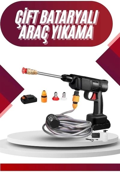 Mey İthalat Oto Araba Yıkama Şarjlı Ve Yüksek Basınçlı Oto Yıkama Ve Sulama Tabancası