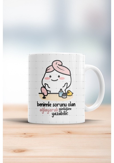 Benimle Sorunu Olan Kupa Bardak Beyaz