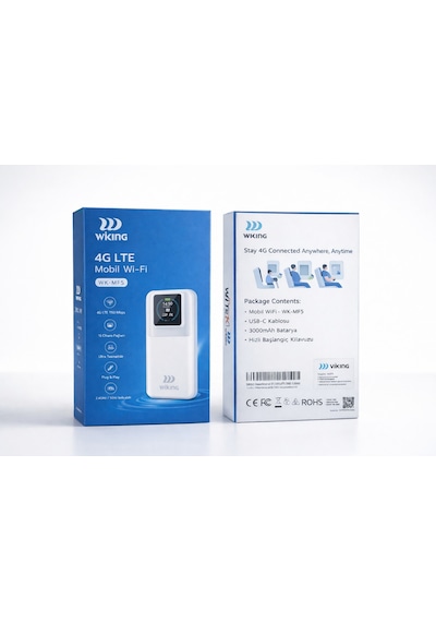 Wk-mf5 Lcd Ekranlı Taşınabilir Mobil Wi-fi Router Sım 4g Lte 150mbps Dualband 16 Cihaz Aynı Anda 3000mah/6 Saat Fynix Teknoloji