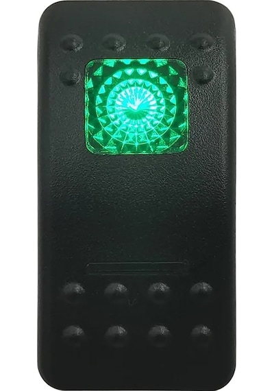 Mr-134m Marin Switch Yeşil Işıklı On-off 12-24v 3 Bacaklı Anahtar Yeşil