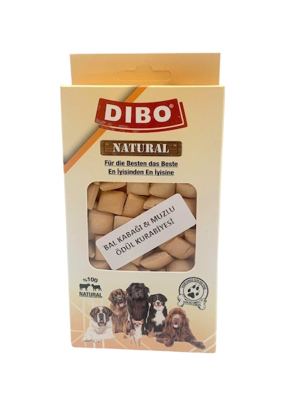 Dibo Balkabağı & Muzlu Köpekler İçin Ödül Kurabiyesi 80 G