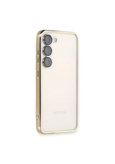 Samsung Galaxy Uyumlu S24 Kılıf Razer Lensli Silikon - Gold Altın