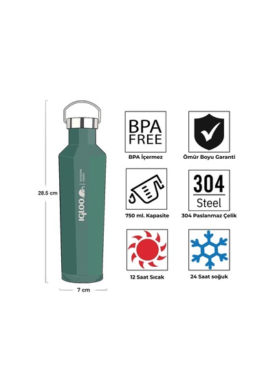 Igloo Pentagon Termos 750ml-yeşil Renkli