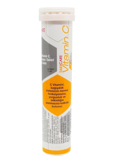 Takecare Vitamin C 1000 MG Çinko ve Vitamin E İçeren Takviye Edici Gıda 20 Efervesan Tablet