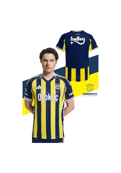 Fenerium Fenerbahçe Lisanslı Kişiye Özel 2025/26 Çubuklu Yeni Sezon Forma Lacivert - Sarı
