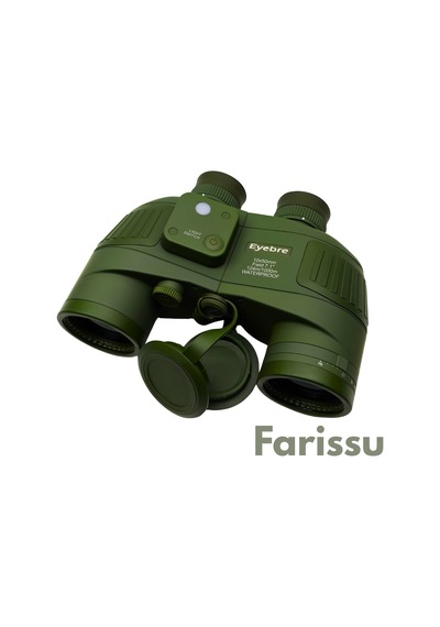 Profesyön 10x50 Mm Azot Dolu Su Geçirmez Denizci Dürbünü Işıklı Pusulalı, Profesyonel Optik Dürbün Yeşil