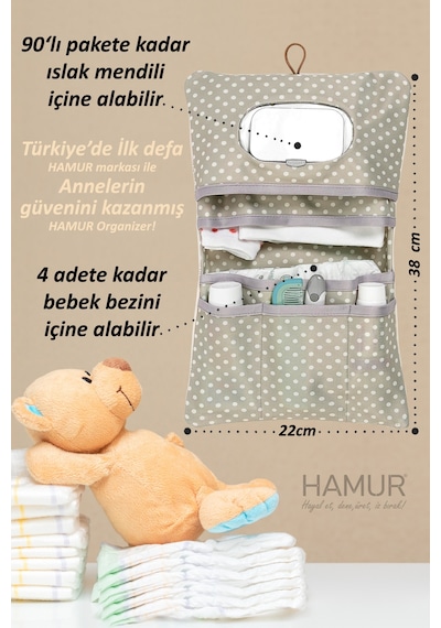 Anne Bebek Bakım Çantası Yenidoğan Alt Açma Değiştirme Düzenleyici Çantası Organizer Melis