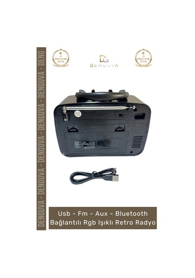 Radyo Everton Rt554 Bluetooth Nostalji Fm Usb Kart Girişli Taşınabilir Mp3 Player Müzik Kutusu