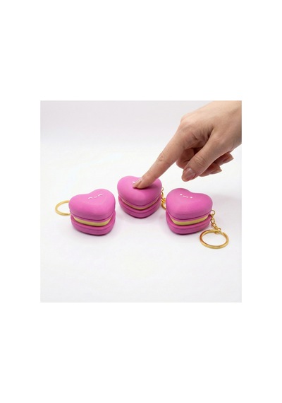 Kalp Makaron Mekanik Klavye Anahtarlığı - Asmr Sesli Stres Giderici Fidget Toy Çok Renkli