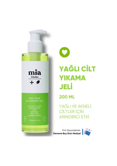 Mia Klinika Yağlı Akneli Sivilceli Ve Kusurlu Ciltler İçin Yüz Yıkama Jeli 200 ML